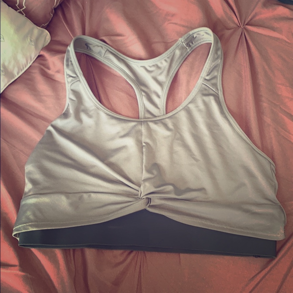 Grey Dual Layer Sports Bra
